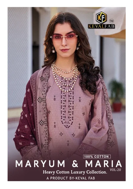 Maryum And Maria Vol 20 By Keval Cotton Bulk Karachi Dress Material Orders In India